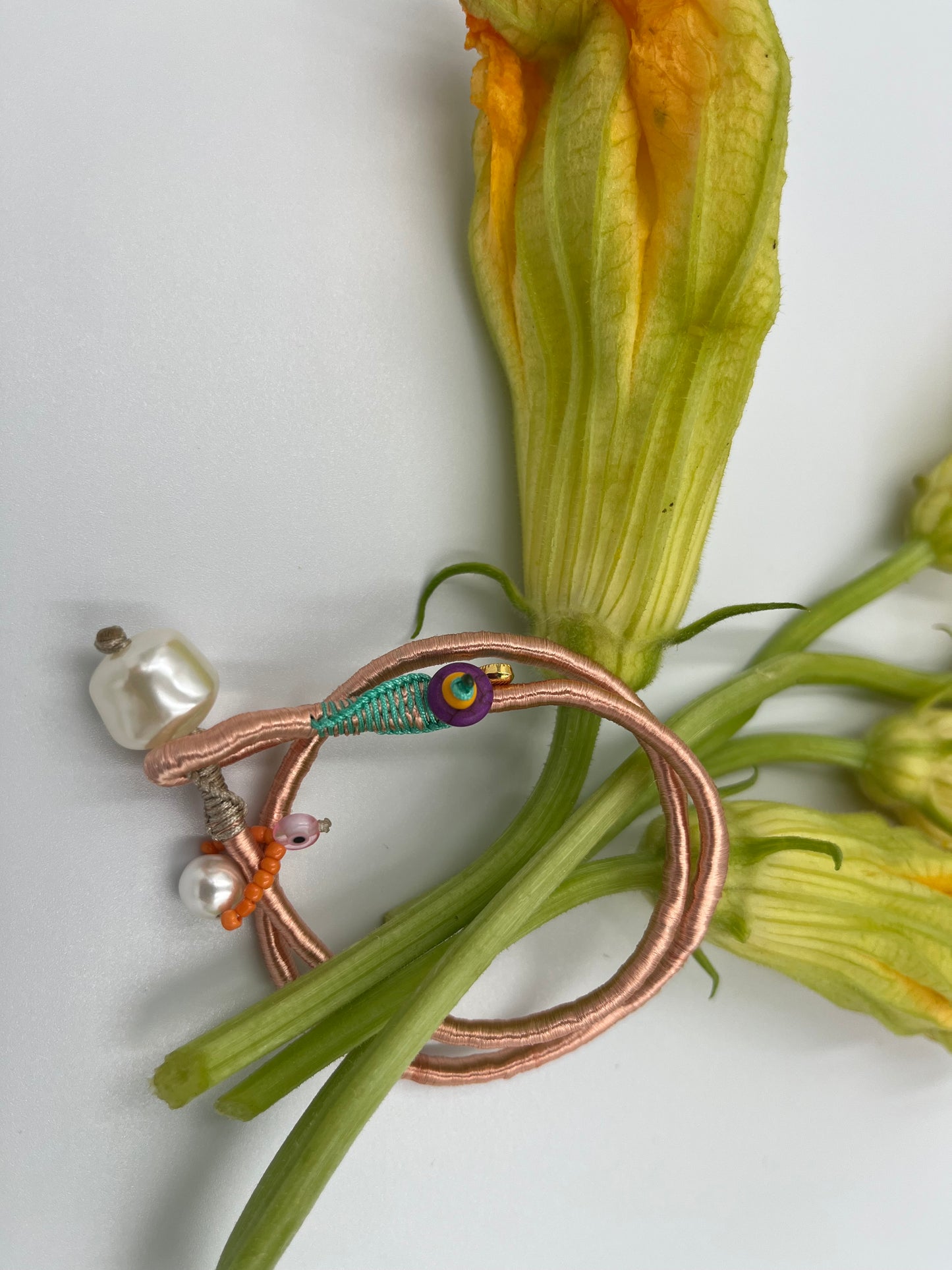 Βραχιόλι Boho Twist – Πολύχρωμο με Ματάκι & Πέρλα