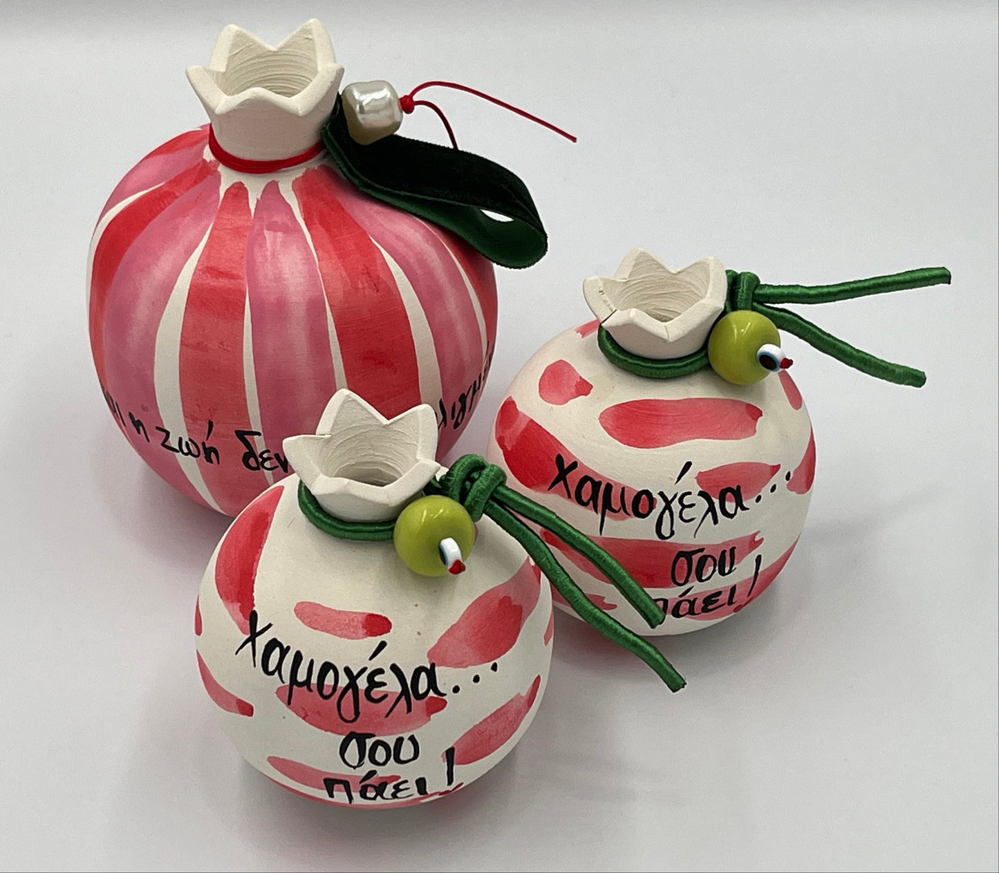 «Χαμογέλα σου πάει» – Μικρό Κεραμικό Ρόδι Ευτυχίας