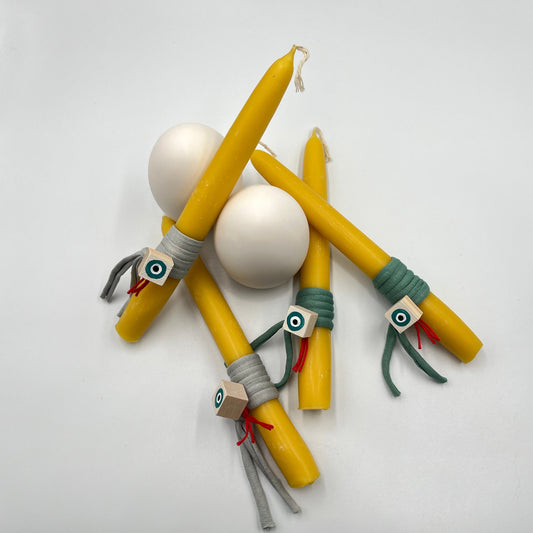 Λαμπαδάκι Φυσικό Μελισσοκέρι με ξύλινο Ματάκι