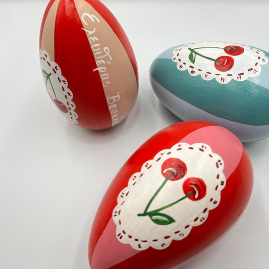 Ξύλινα Διακοσμητικά Αυγά - Ζωγραφισμένα στο Χέρι