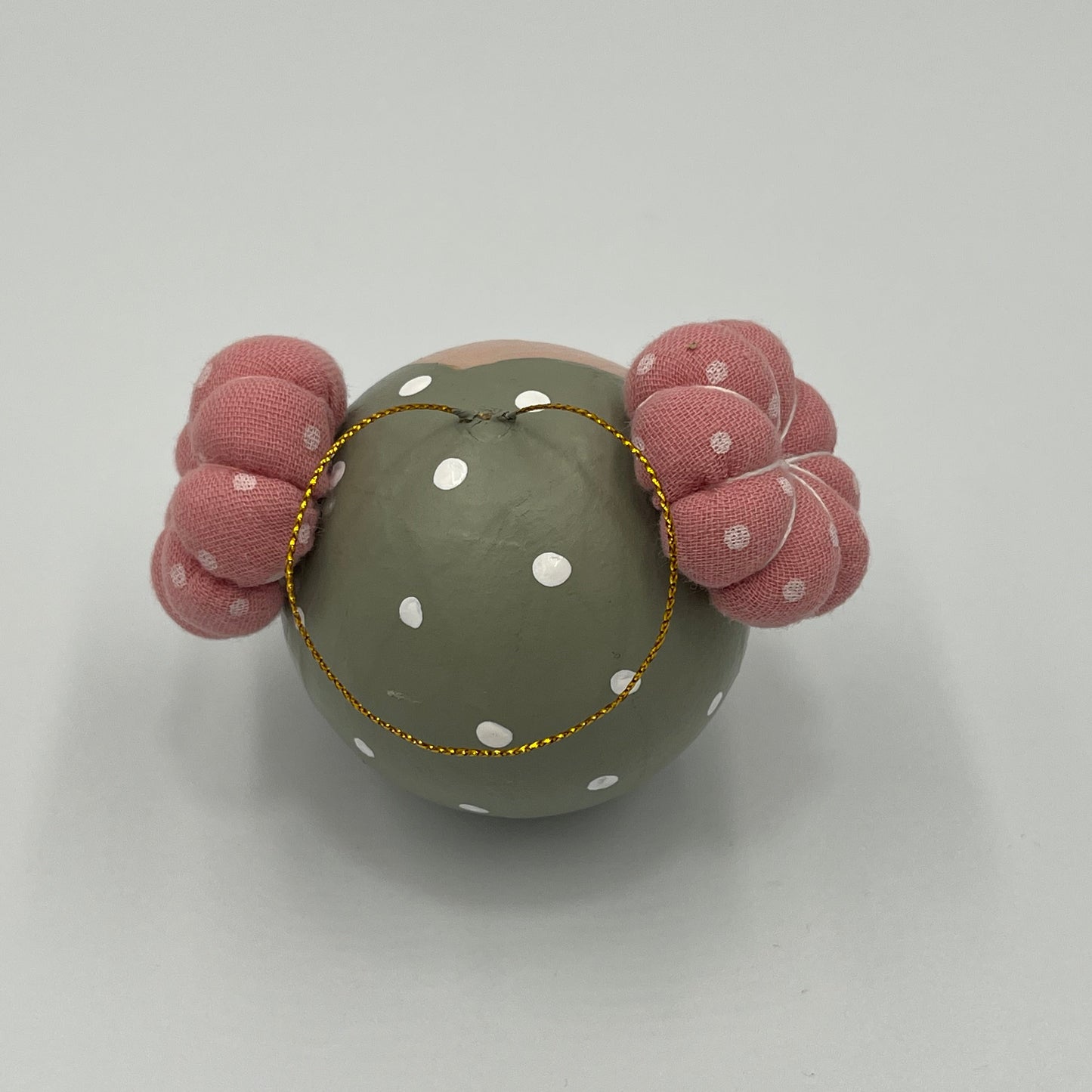 ΧΡΥΣΗΙΔΑ Χειροποίητη Μπάλα Στολισμού Κοριτσάκι με Υφασμάτινα Κοτσιδάκια