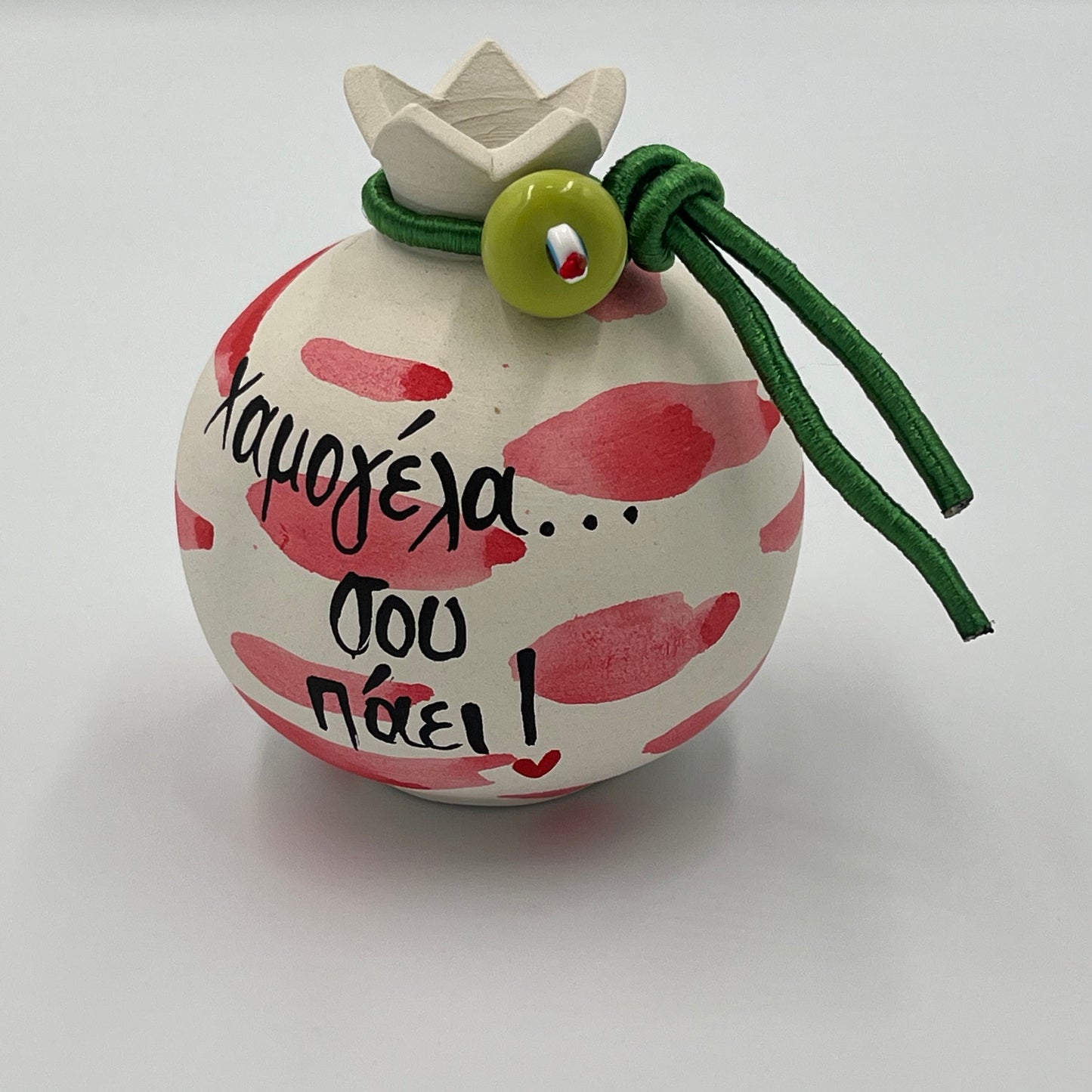 «Χαμογέλα σου πάει» – Μικρό Κεραμικό Ρόδι Ευτυχίας