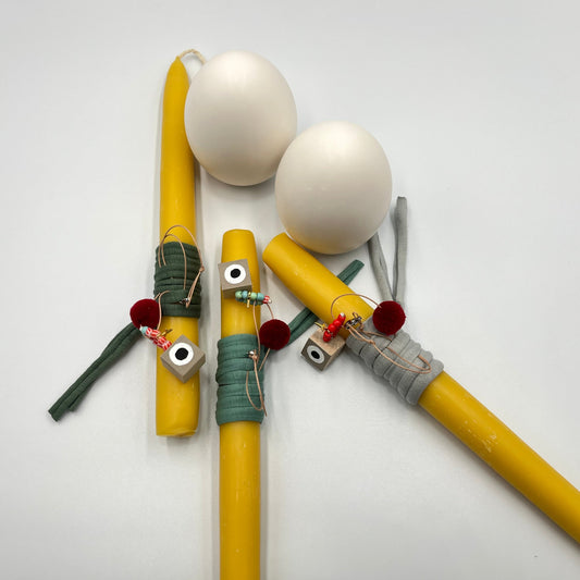 Λαμπάδα Φυσικό Μελισσοκέρι με Γούρι Αυτοκινήτου