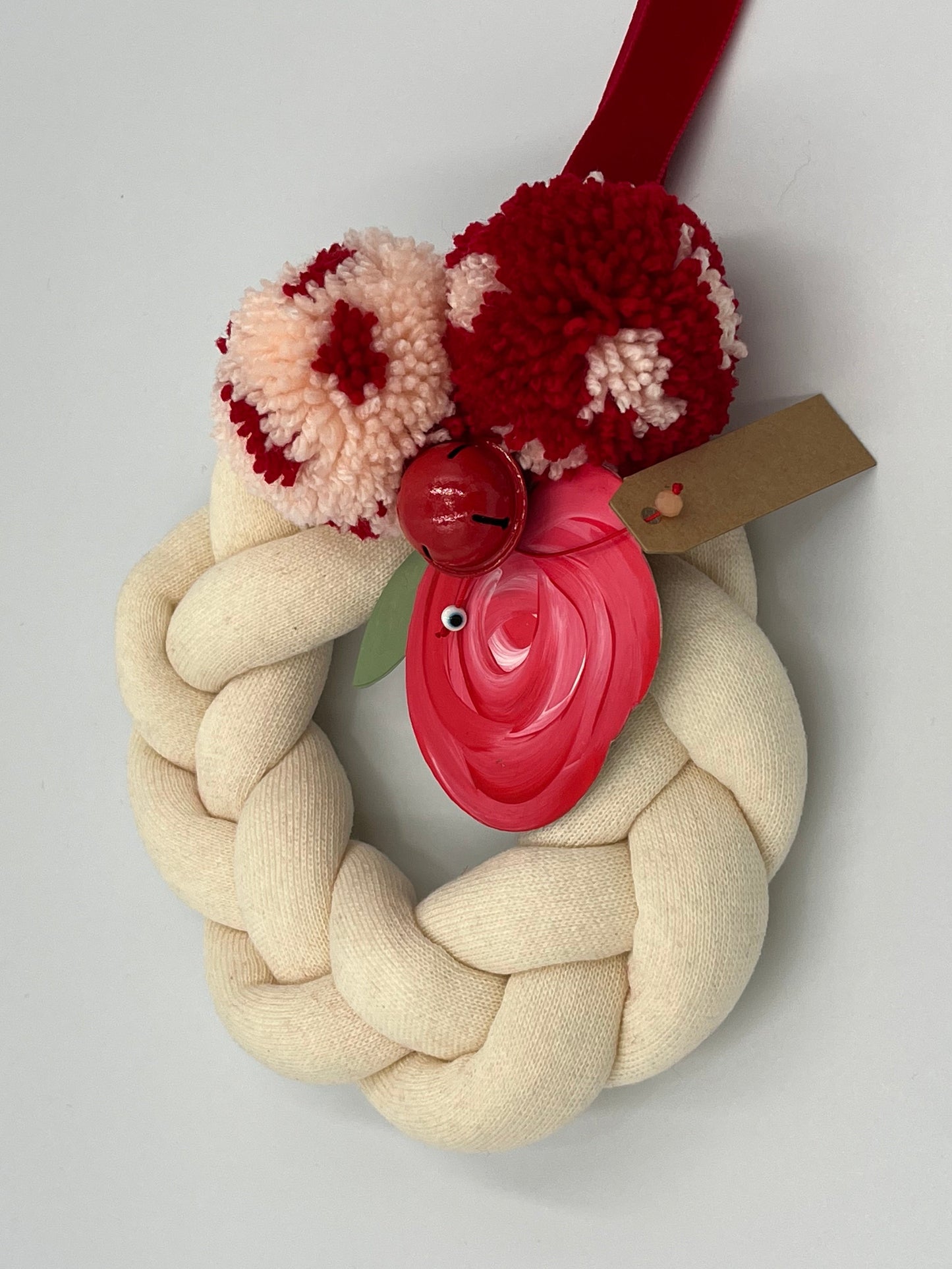 Στεφάνι Πλεξίδα Υφασμάτινο με Βελούδινη Κορδέλα – “Φτου... Σκόρδα”