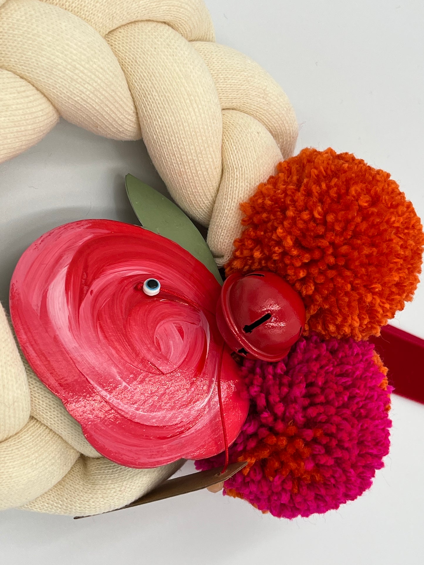 Στεφάνι Πλεξίδα Υφασμάτινο με Βελούδινη Κορδέλα – “Φτου... Σκόρδα”